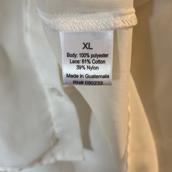 Kirra Sheer Lace Off White/Cream Tank Top Blouse - Picture 5 of 5